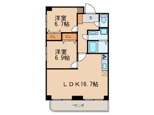 エムズ八剣の物件間取画像